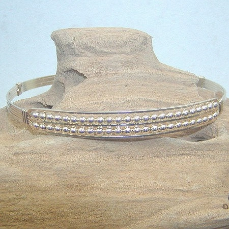 Majestic Detail Infinite Mixes Double Row Tiny Gold Filled Beads Wire Wrapped Bracelet