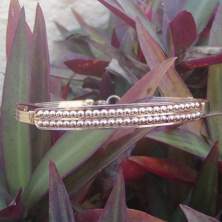 Typical Instance Double Row Tiny Gold Filled Beads Wire Wrapped Bracelet