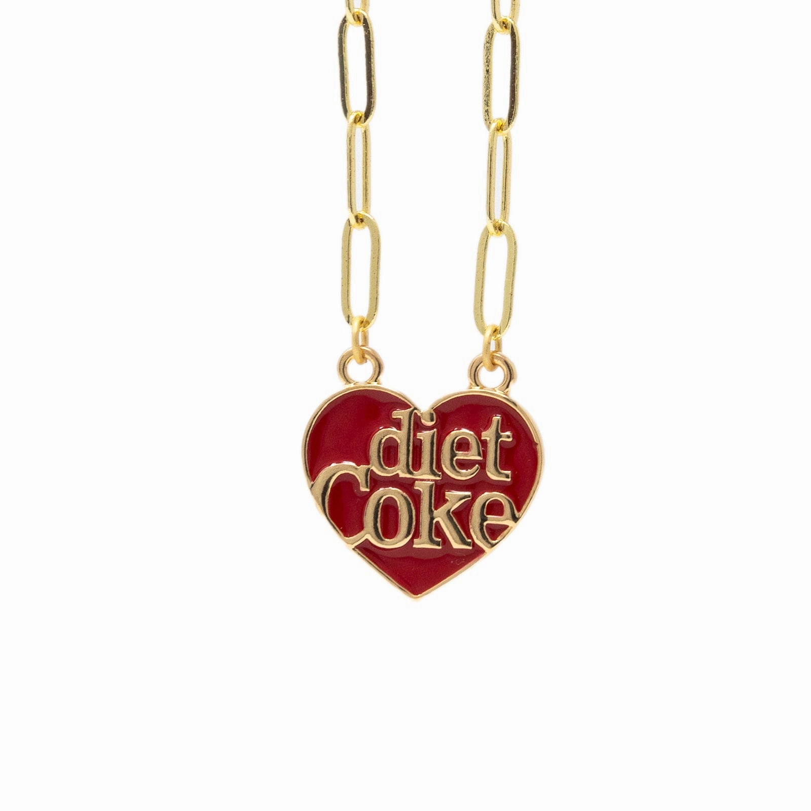 Ornamental Chain Coca-Cola? Diet Coke Heart Necklace