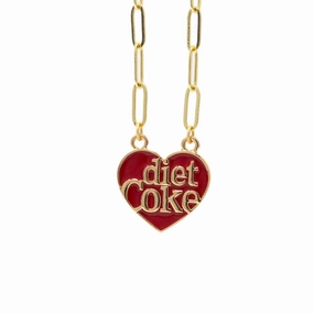 Ornamental Chain Coca-Cola? Diet Coke Heart Necklace