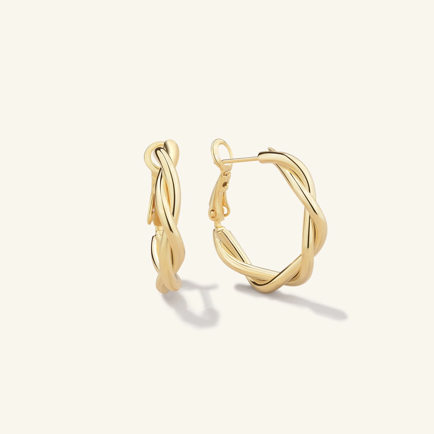 Statement Glow Pretzel Twist Hoops Earrings
