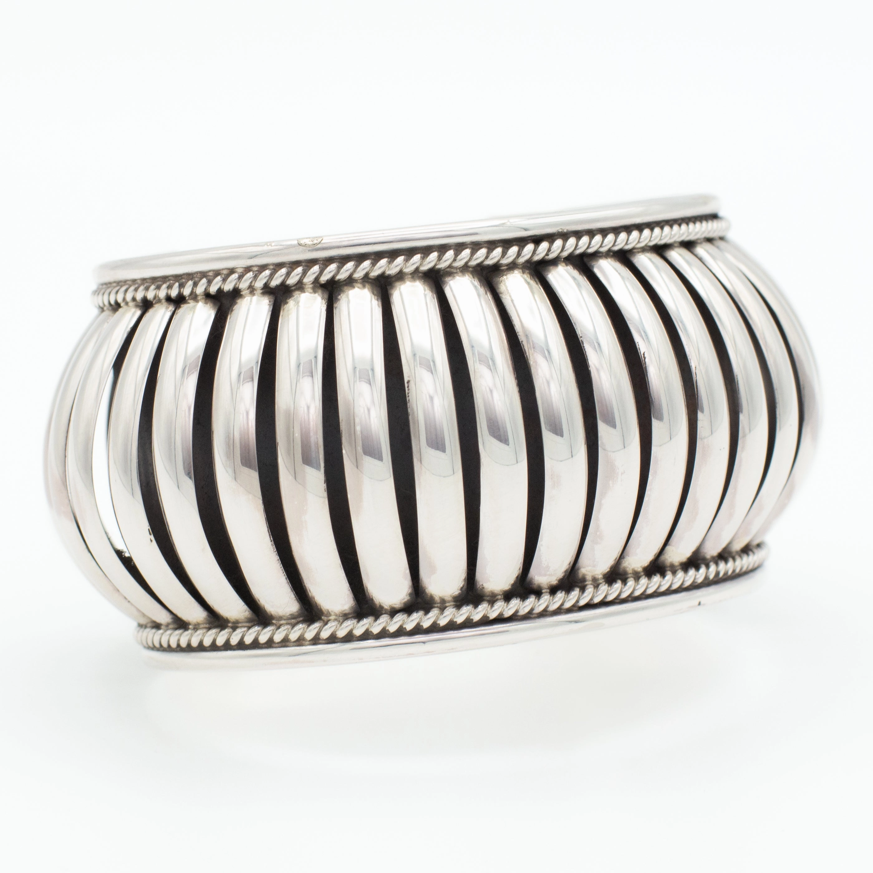 Pricilla Apache Navajo Handmade Sterling Silver Cuff Bracelet Chic Ensemble Timeless Style