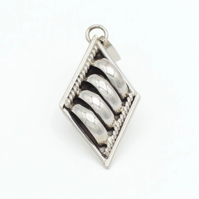 Pricilla Apache Navajo Handmade Sterling Silver Pendant Lustrous Form Ethereal Mood