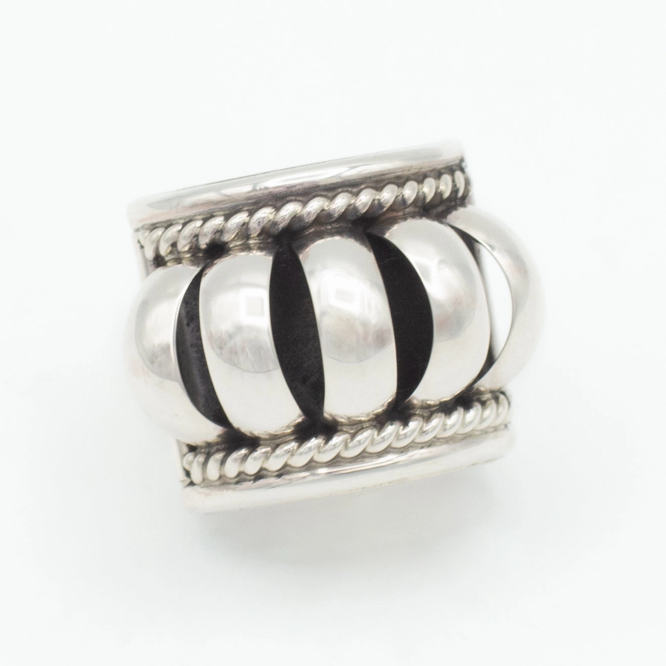 Pricilla Apache Navajo Handmade Sterling Silver Ring (Size 7) Luxury Craft Party Ready