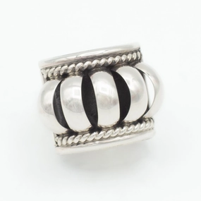 Pricilla Apache Navajo Handmade Sterling Silver Ring (Size 7) Luxury Craft Party Ready