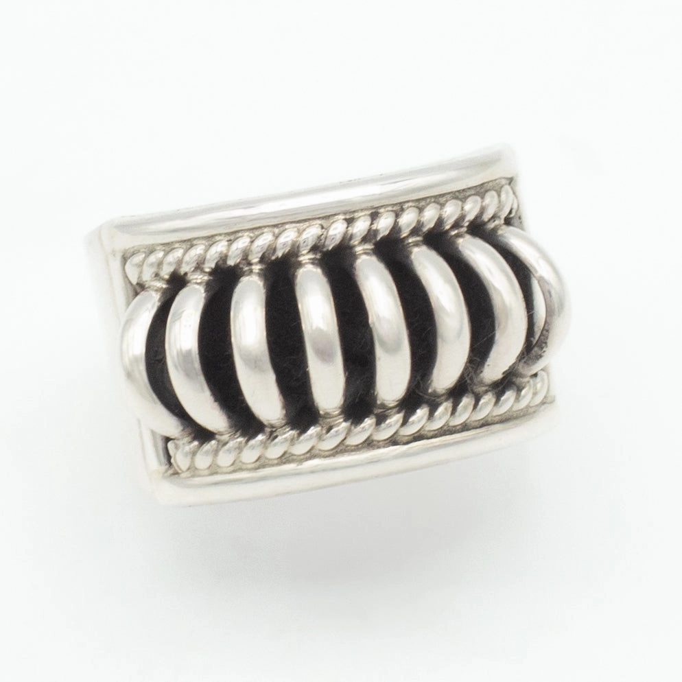 Pricilla Apache Navajo Handmade Sterling Silver Ring (Size 7) Signature Finish Special Day