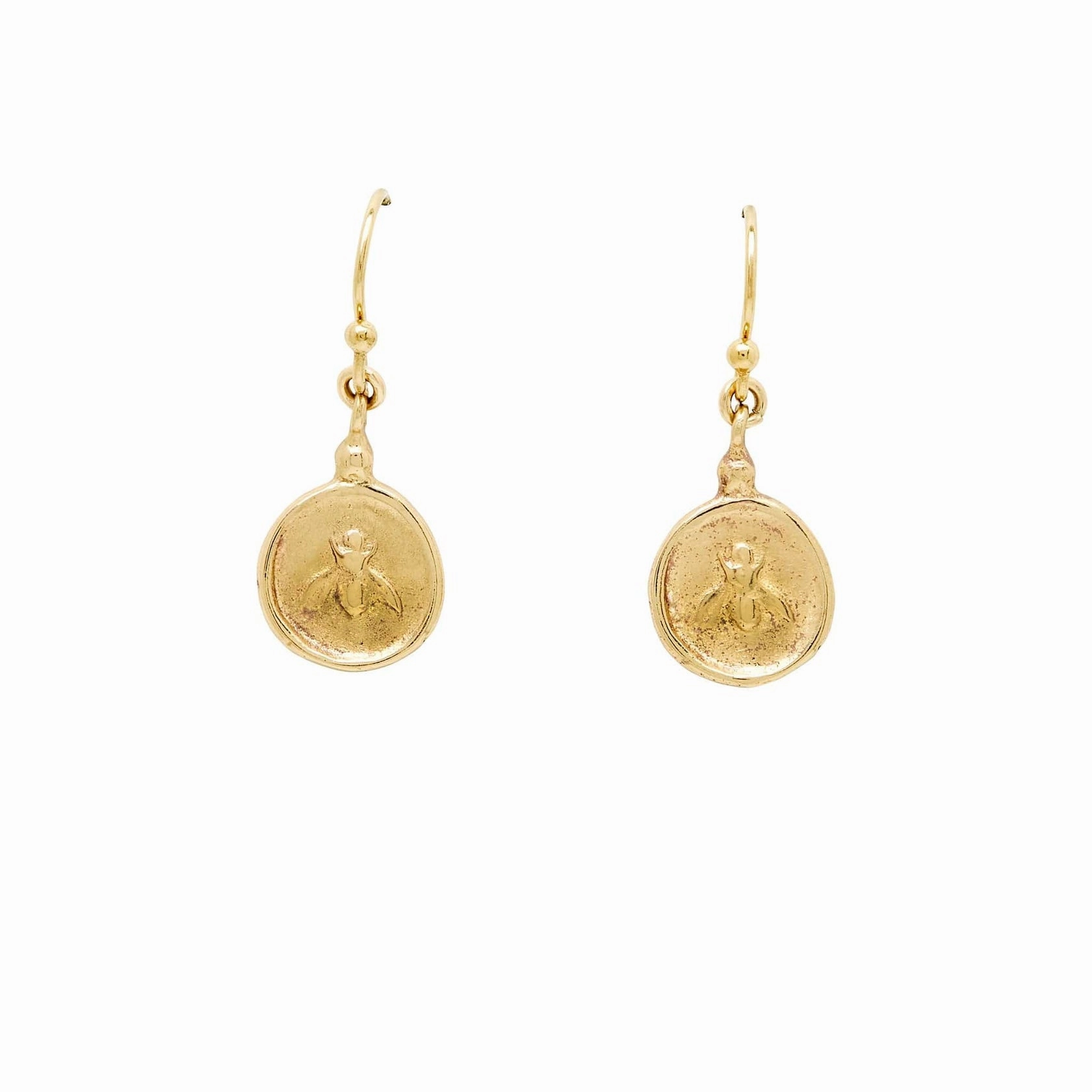 Queen Bee Bronze Earrings Charming Trinket