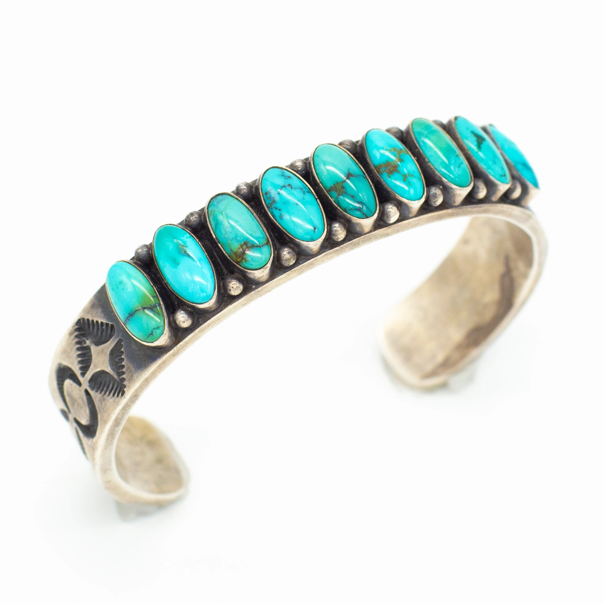 Personalized Craft Everyday Favorite Kirk Smith Navajo Handmade Sterling Silver Turquoise Cuff Bracelet