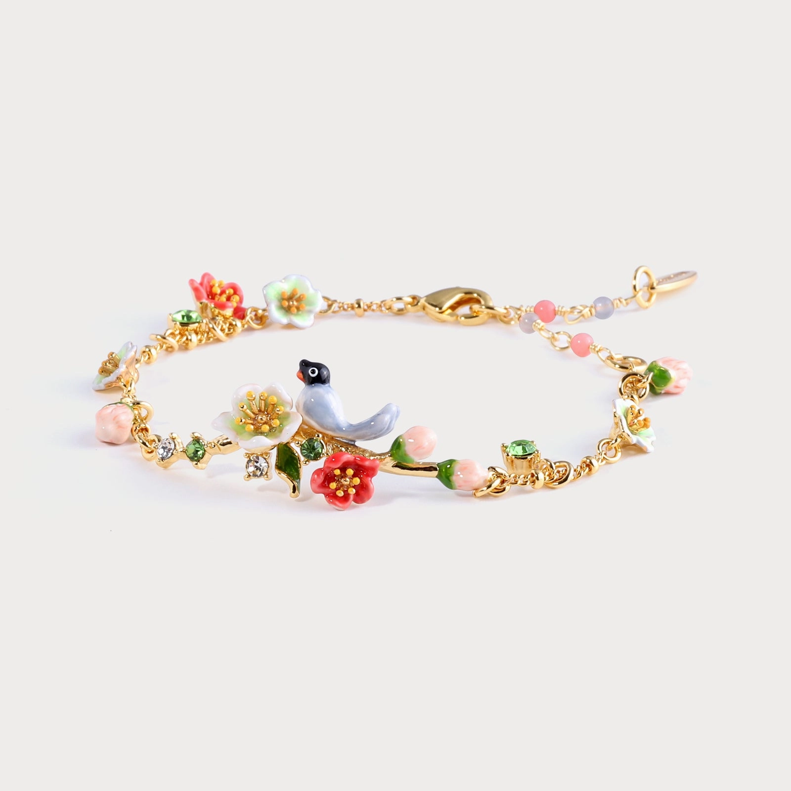 Red-billed Blue Magpie Flower Bracelet Evergreen Trend