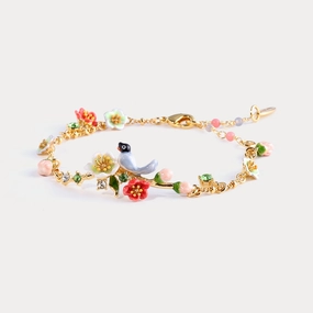 Red-billed Blue Magpie Flower Bracelet Evergreen Trend