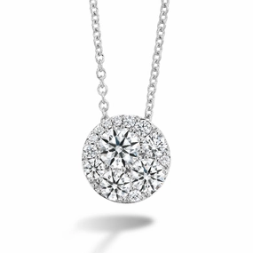 Active Wear Hearts on Fire Tessa Circle Necklace in White Gold (0.50 ctw)
