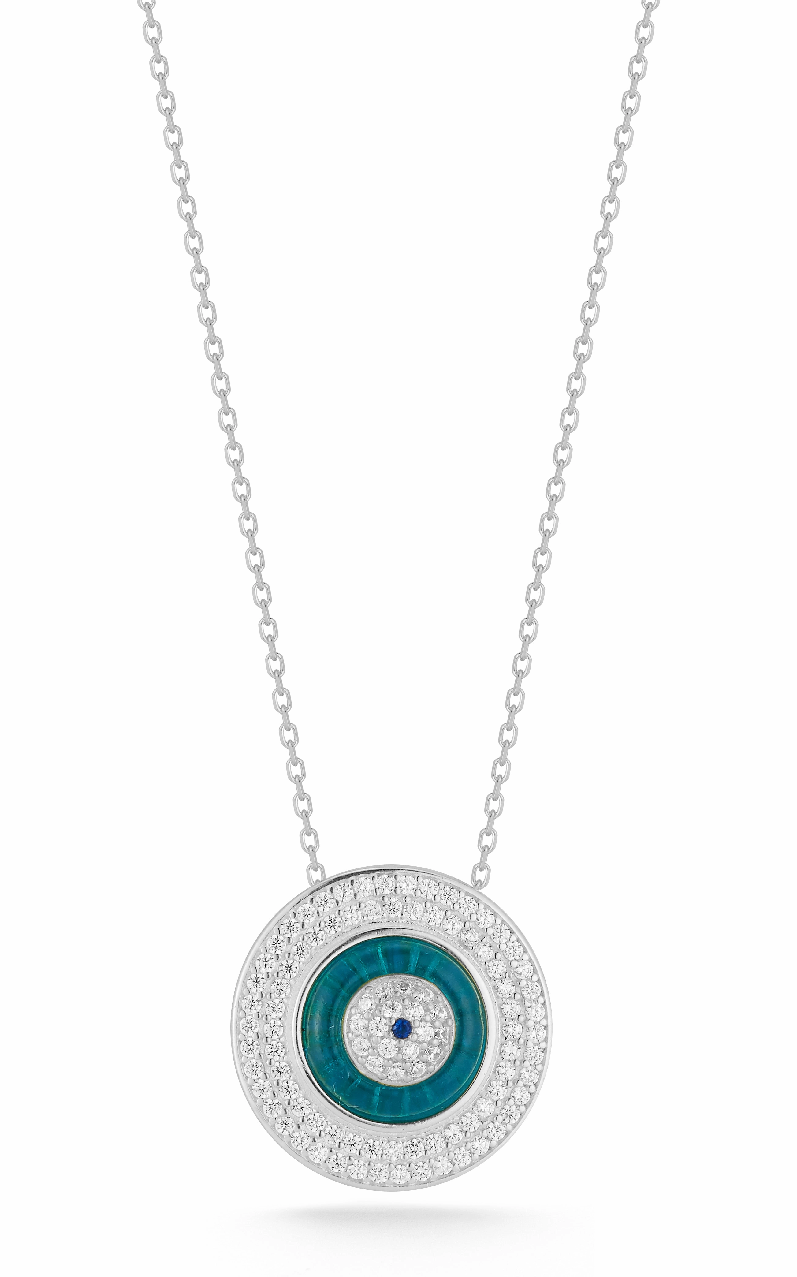 Clasped Adornment Evil Eye Necklace