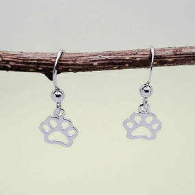Sterling Silver Paw Prints Dazzling Piece