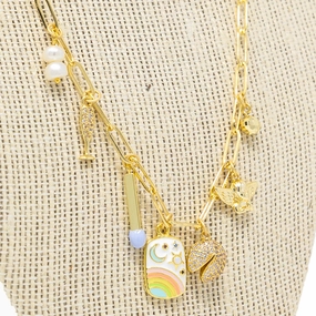 Winter Outfit Champagne Problems Charming Necklace