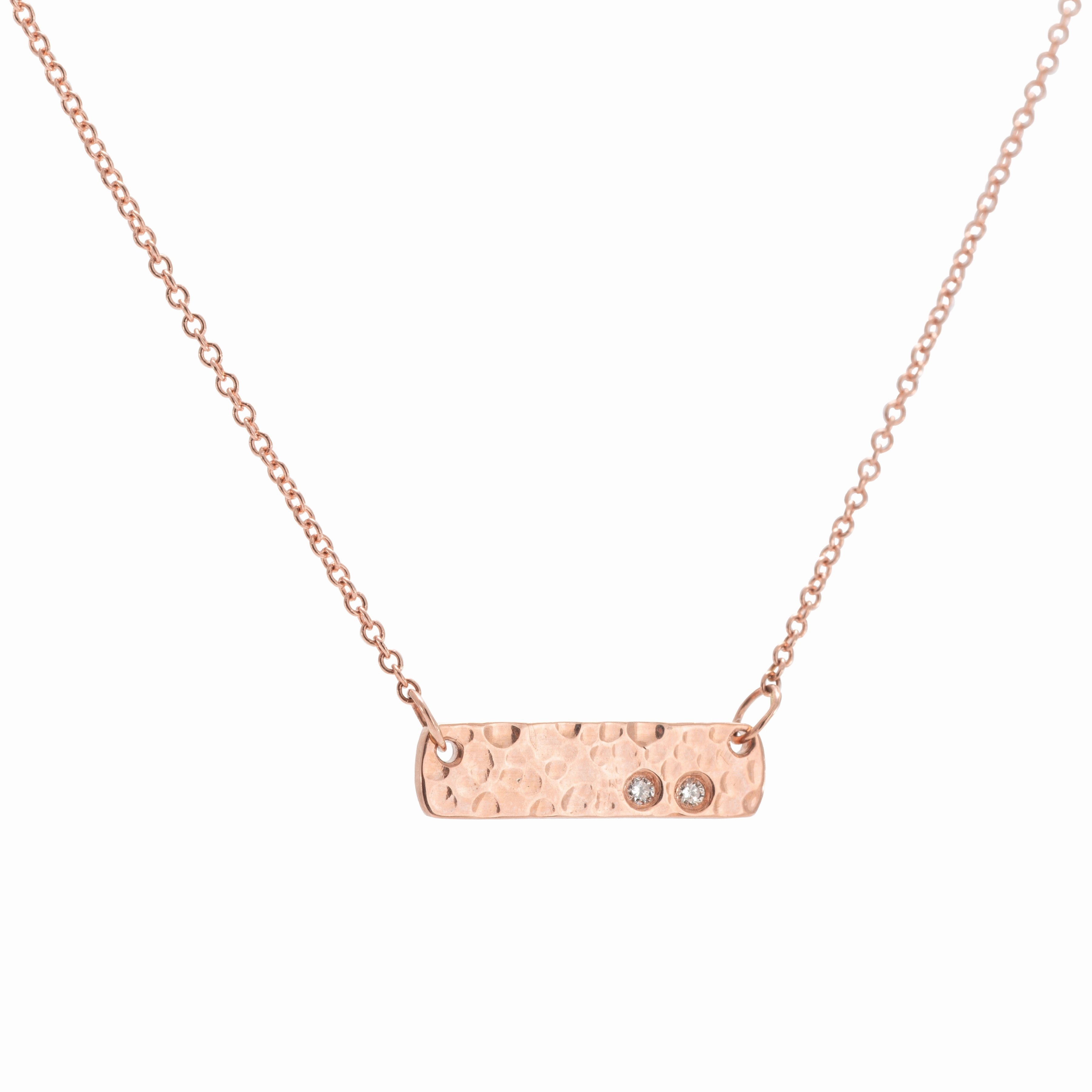 Ripple Necklace Horizontal - 14k Rose Gold Travel Accent Lovely Style