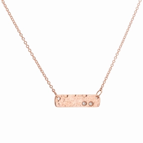 Ripple Necklace Horizontal - 14k Rose Gold Travel Accent Lovely Style