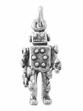 Opulent Radiance Ocean Breeze Robot Charm Sterling Silver