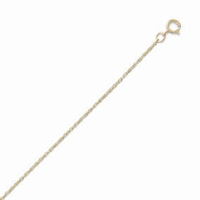 Classic Glow Romantic Spark Rope Chain Necklace 14k Yellow Gold-filled 1.1mm Width - Made in the USA