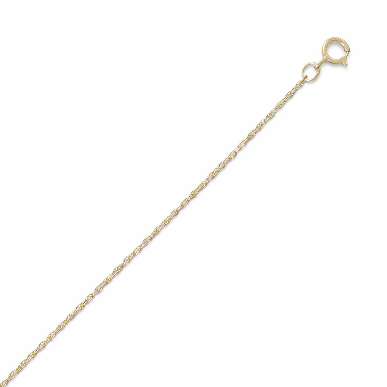 Classic Glow Romantic Spark Rope Chain Necklace 14k Yellow Gold-filled 1.1mm Width - Made in the USA