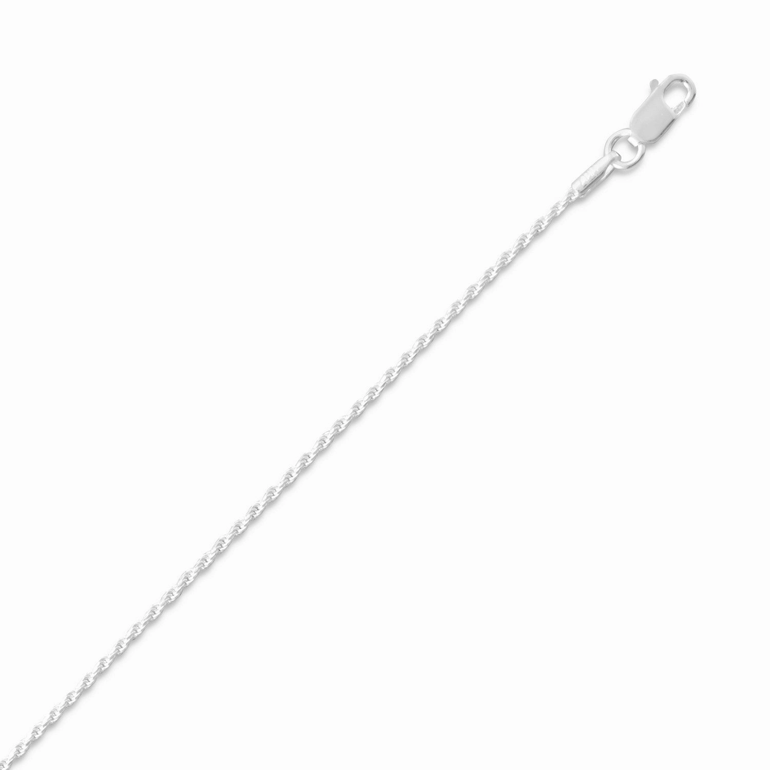 Rope Chain Necklace 1mm Diamond-cut Sterling Silver Cultural Touch Contemporary Feel