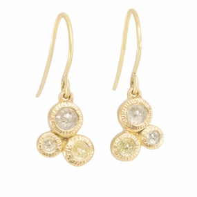 Rose Cut Diamond Drops - 18ky   Reclaimed Diamonds Lightweight Must-Have Lightweight Vibe