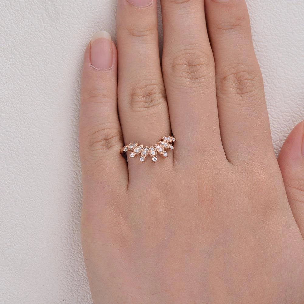 Round Cut Moissanite Cluster Ring Classic Jewelry