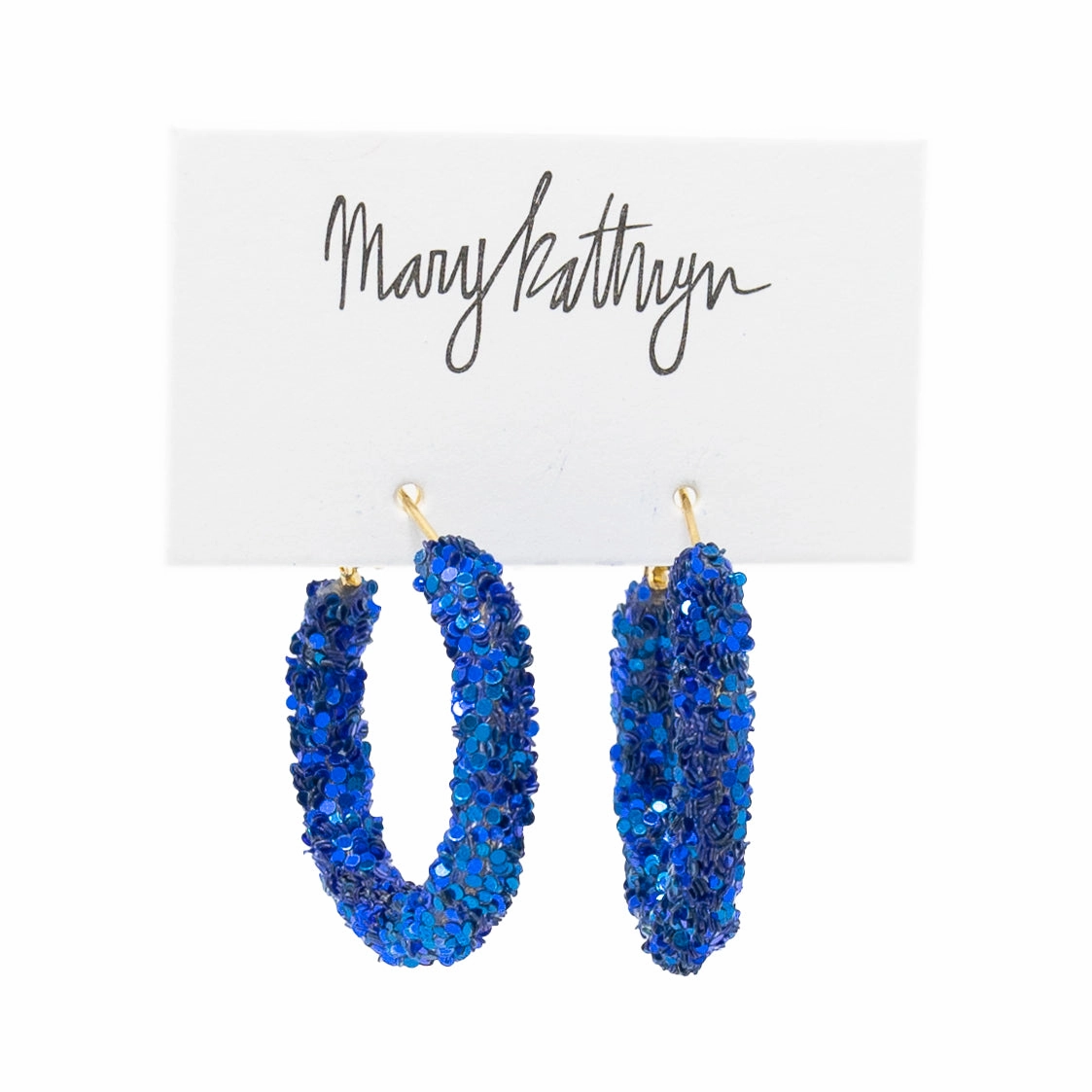 Royal Blue Glitter Hoops Circular Embellishment
