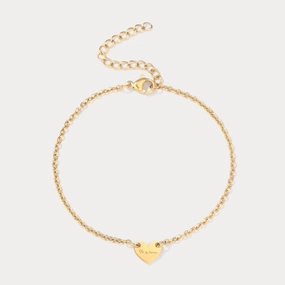 Praiseworthy Addition Personalized Heart Bracelet