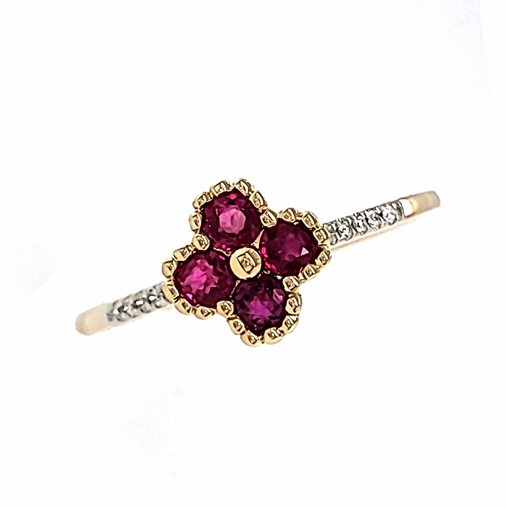 Ruby Flower Ring Seasonal Item Modern Must-Have