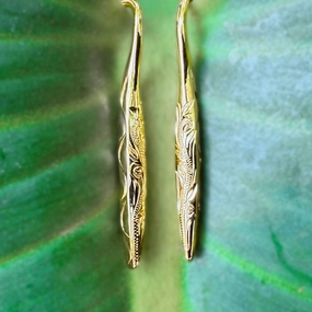 Brilliant Aesthetic Secure Essential Hawaiian Scroll Wana Earrings