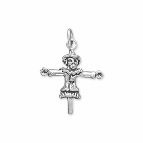Scarecrow Gardening Charm Sterling Silver - Made in the USA Fashion Mood