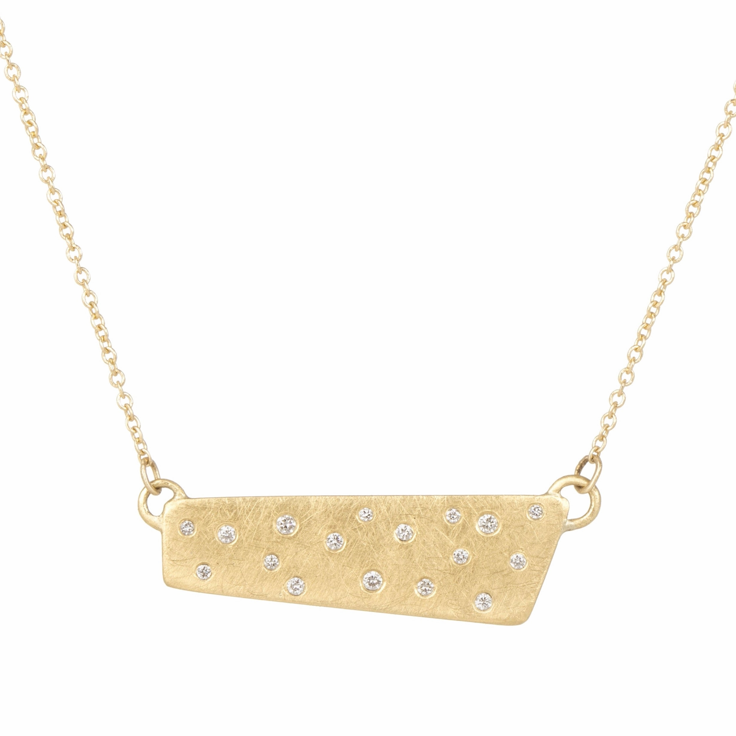 Scattered Diamond Necklace Elegant Outfit Locked Accessory