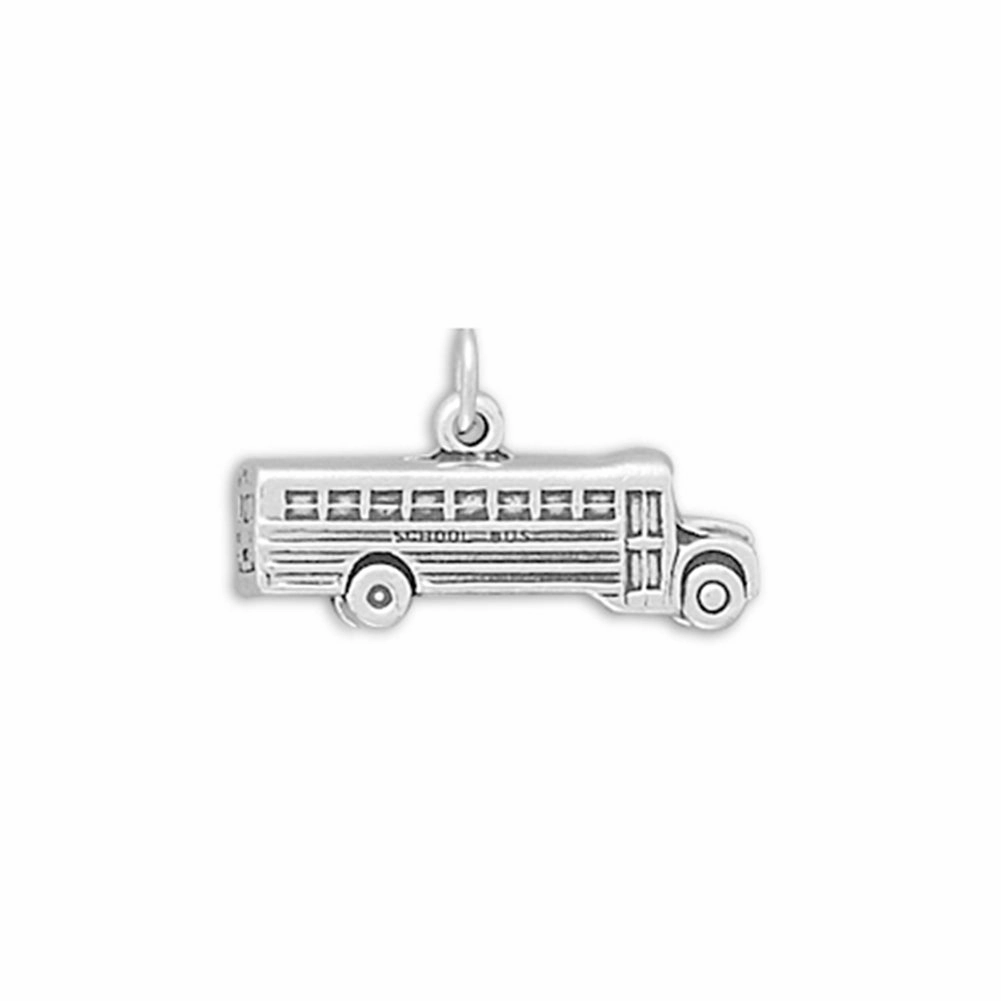 Urban Favorite Gift Box School Bus Sterling Silver Charm, Made in the USA