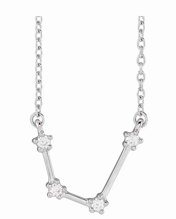 Fantastic Item Fashion Mood 14K White Gold Round Shape Diamonds Bar Pendant with a 14K White Gold Cable Link Necklace (xxxctw)