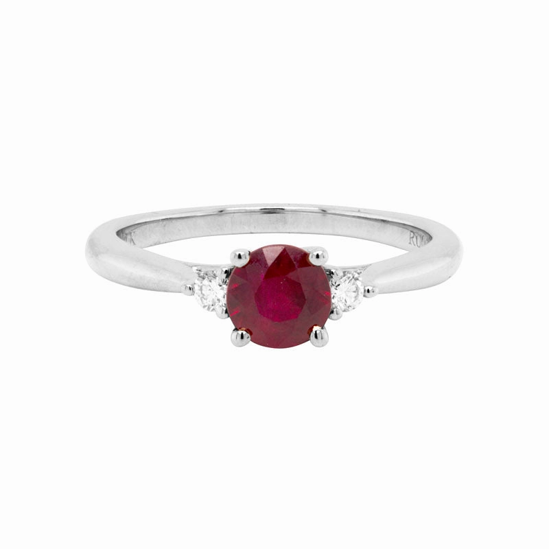 Luxurious Decor Chic Appearance Ruby 3-Stone Ring