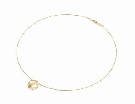 Urban Night Noam Carver Aura Collection 14K Yellow Gold Round Shape Diamonds Circle Pendant (.20ctw)