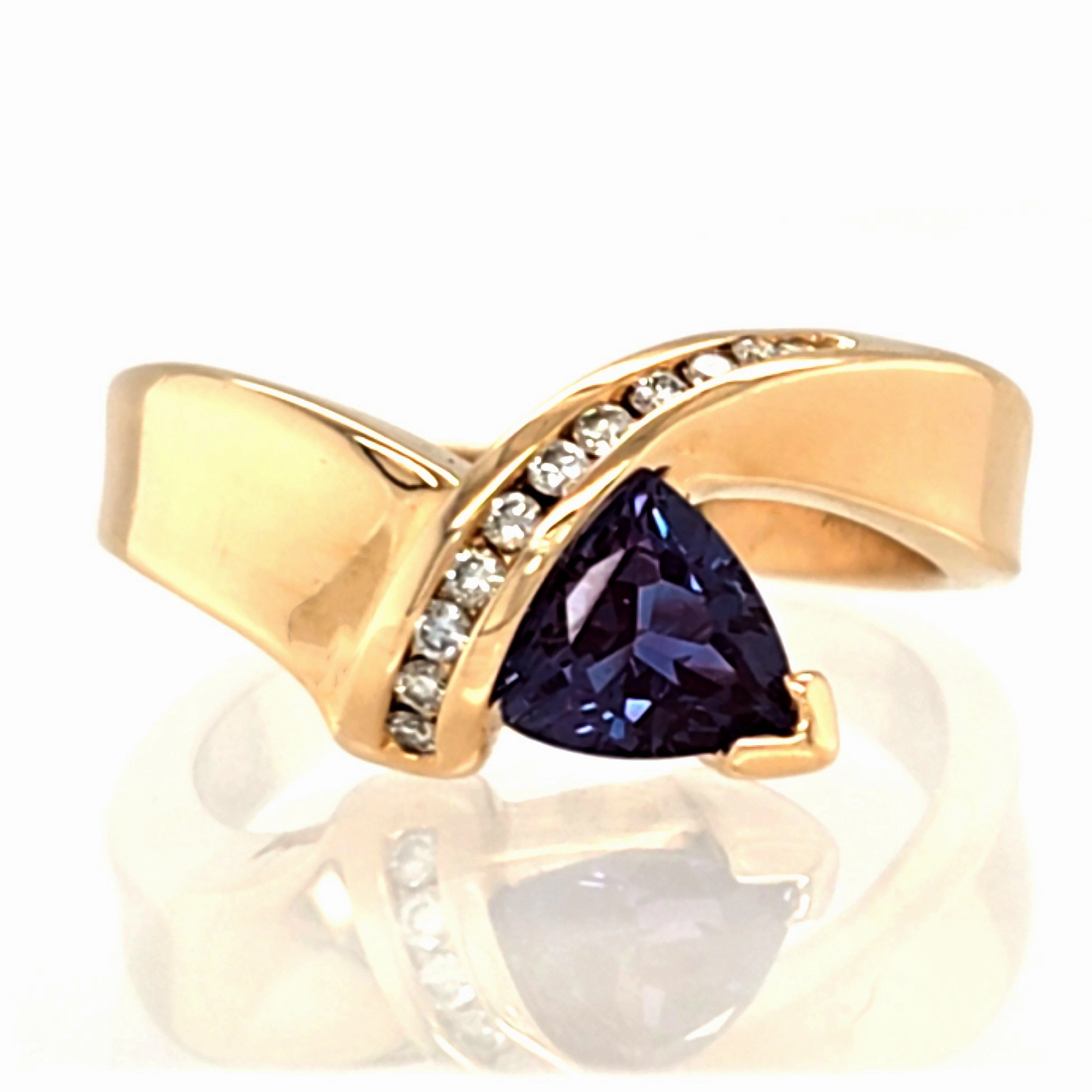 Created Alexandrite Ring Dull Accessory