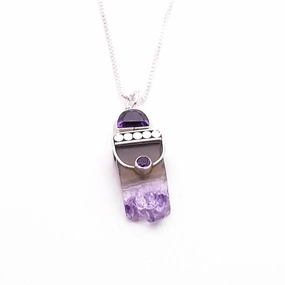 Bali Amethyst Geode Necklace Timeless Gem Luminous Glow