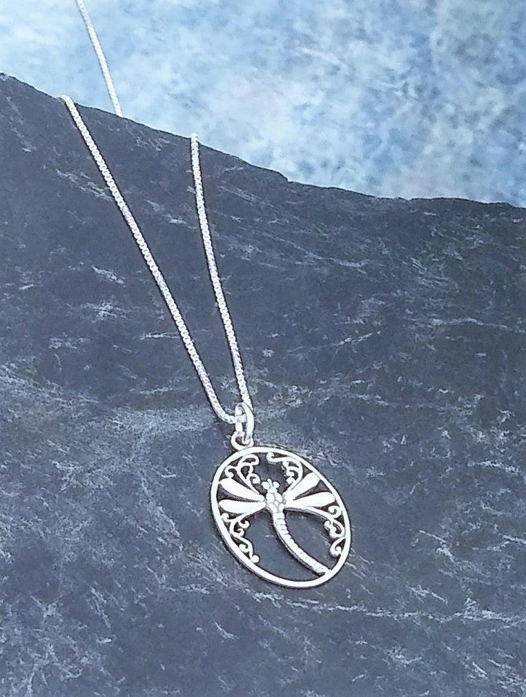 Sterling Silver Dragonfly Pendant Daily Fashion All Season