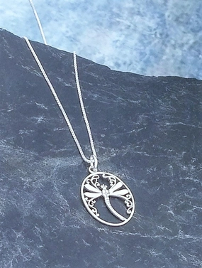 Sterling Silver Dragonfly Pendant Daily Fashion All Season