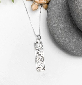 Photo Focus Luxury Design Fall Wind Sterling Silver Pendant