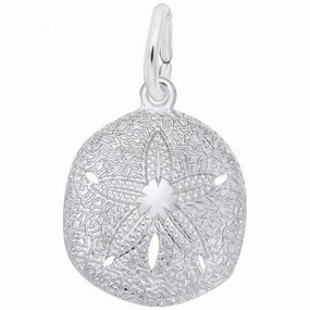 Keyhole Sand Dollar Charm Impeccable Cut Glamorous Finish