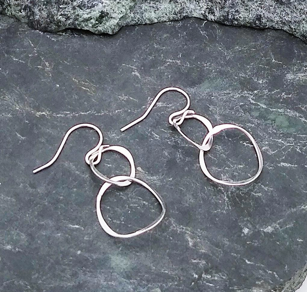 Sterling Silver Intertwined Hoops Glow Vibe Fresh Design