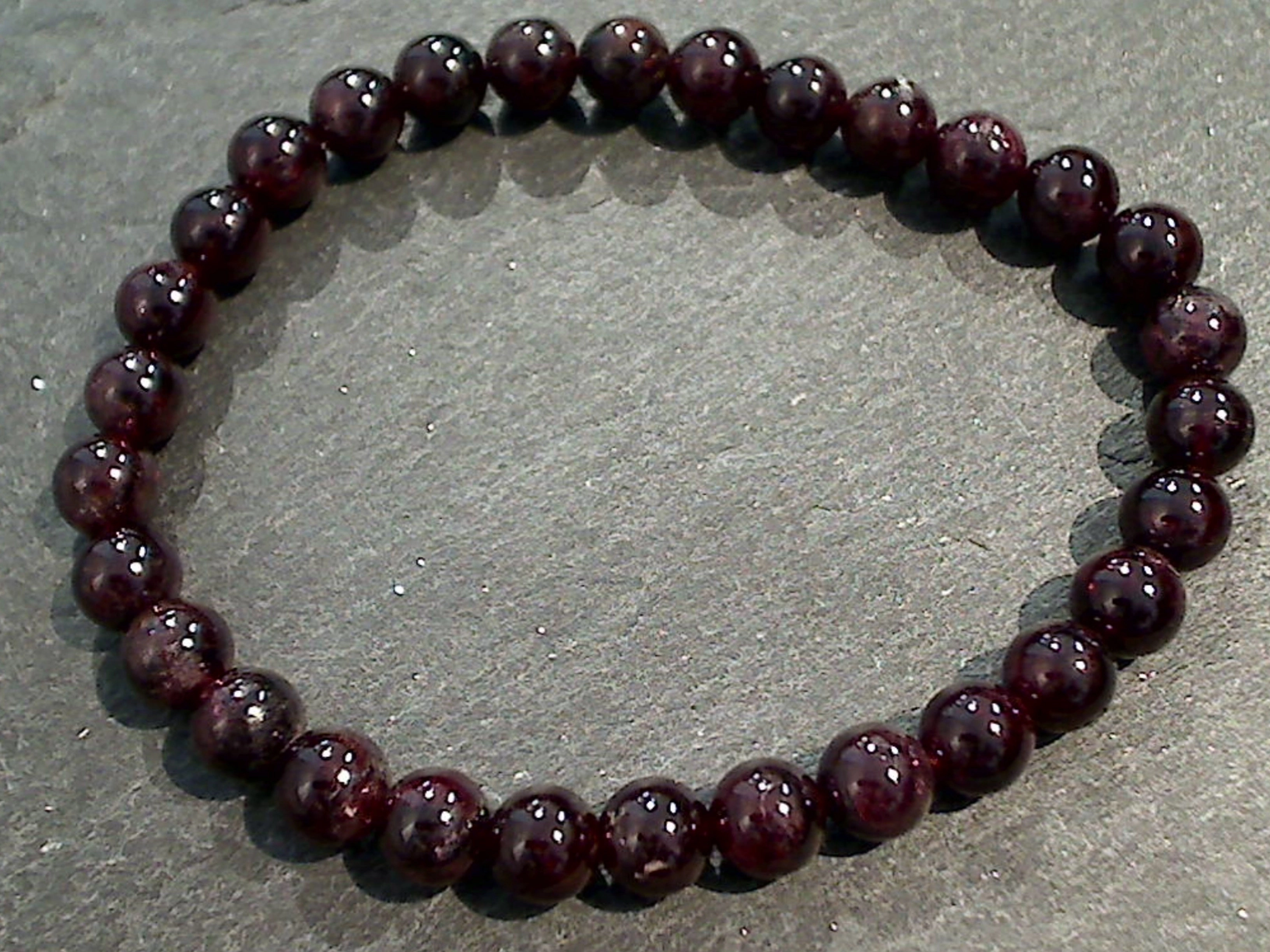 Garnet 5MM - 6MM Stretch Bracelet Quest Perspective