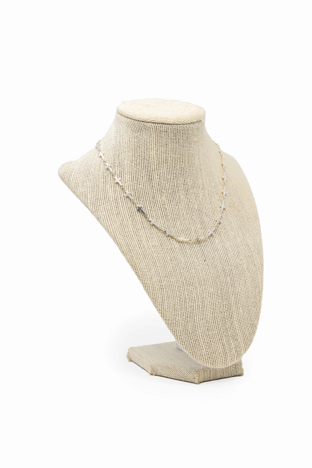 Elegant Outfit Silver Cross Chain