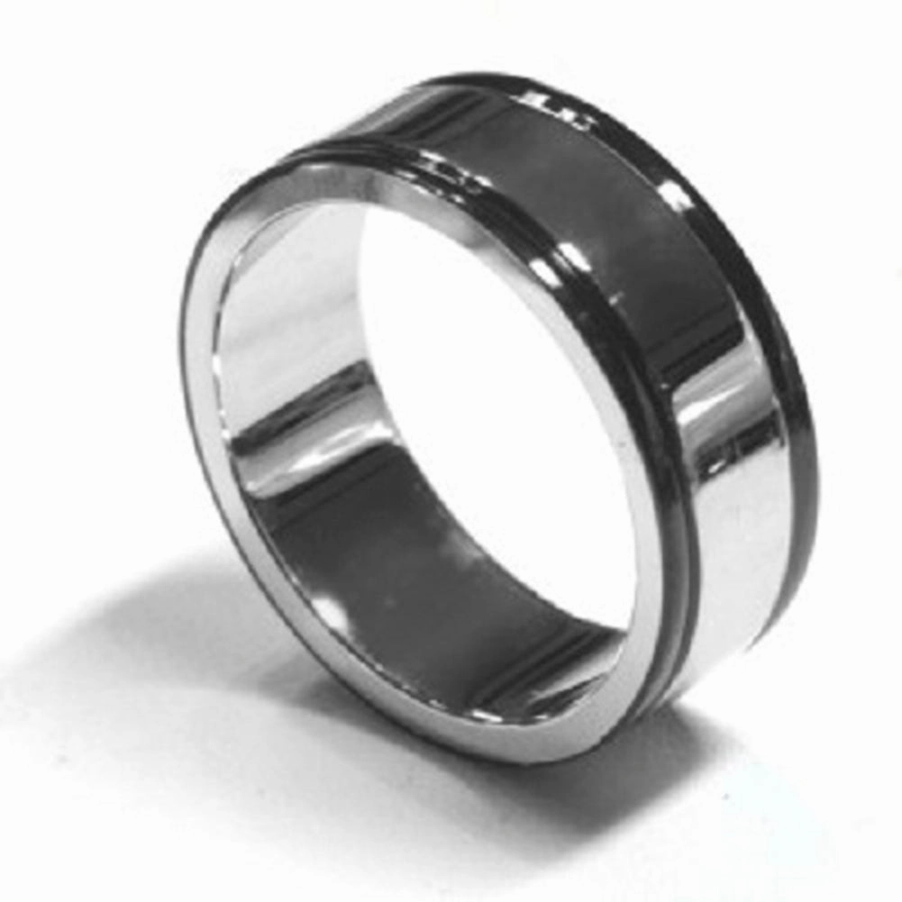 Glam Element SilverPeace High Polish Stainless Steel Band Ring with Black Edge Fair Trade-8