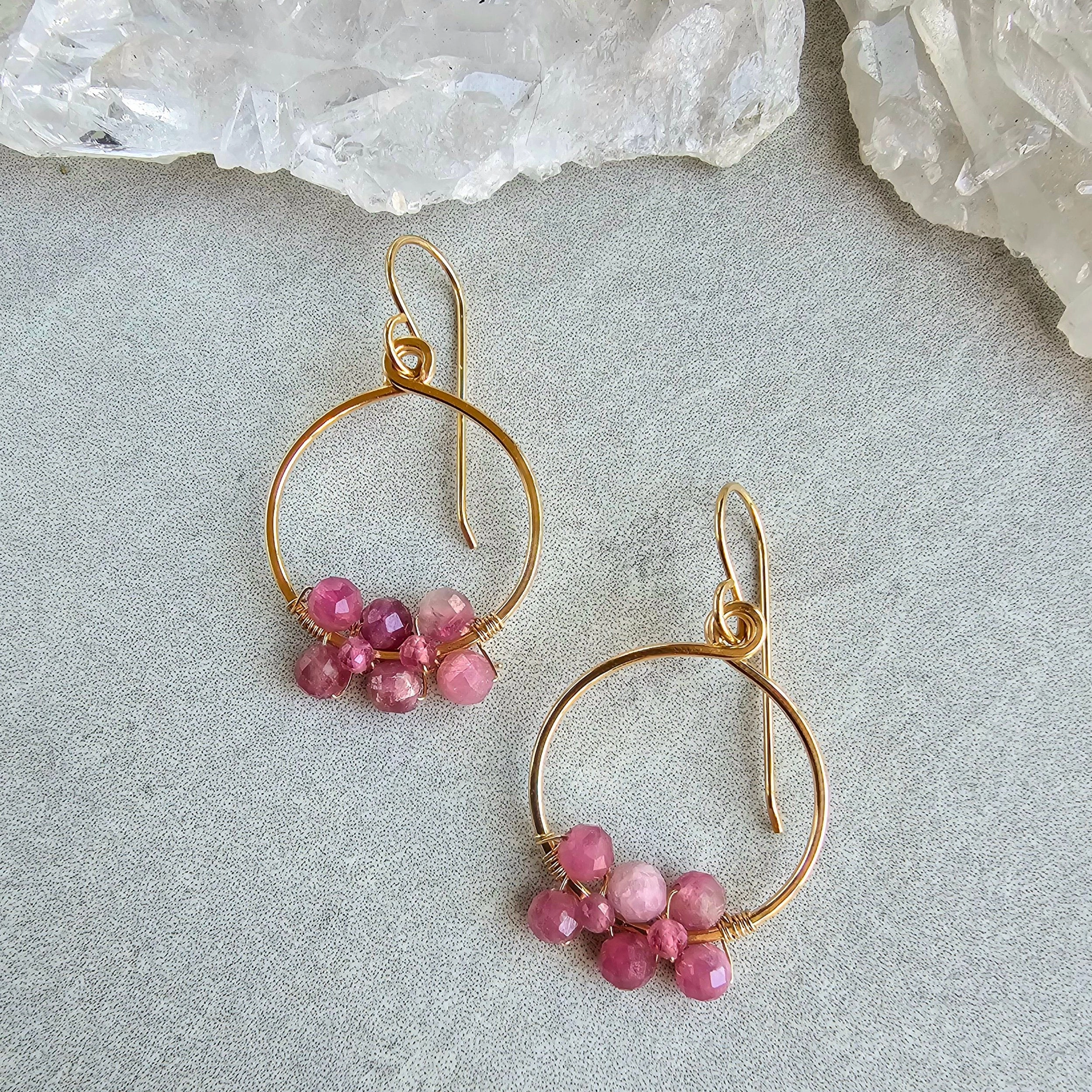 Radiant Appearance Radiant Style Truly Earrings Small - 14k Gold-Fill   Pink Tourmaline