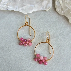 Radiant Appearance Radiant Style Truly Earrings Small - 14k Gold-Fill   Pink Tourmaline