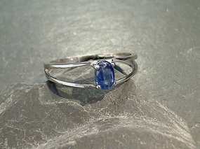 Exclusive Product Size 5.25 Kyanite, Rhodium Plated Sterling Silver Ring