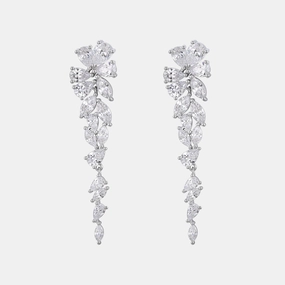 Simulated Diamond Classic Earrings Dynamic Shape Stunning Finish
